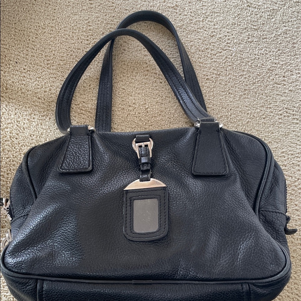 Prada Black Leather Shoulder Bag